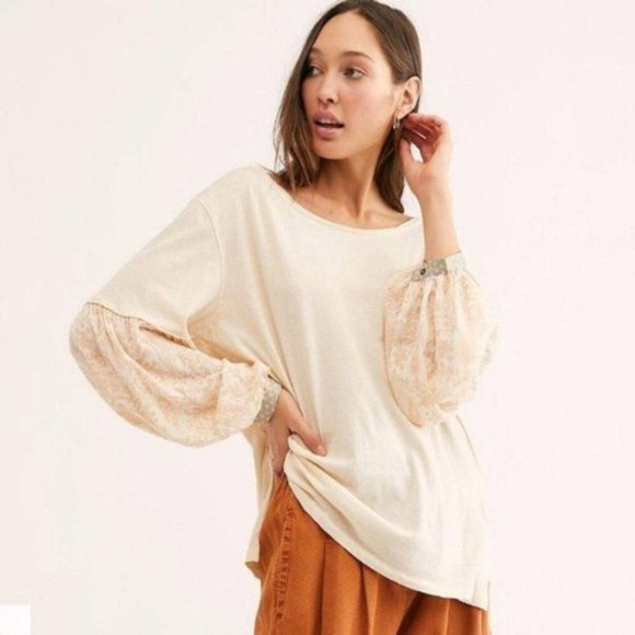 FREE PEOPLE Long Sleeve Jade Ecru - Picture 2 of 7